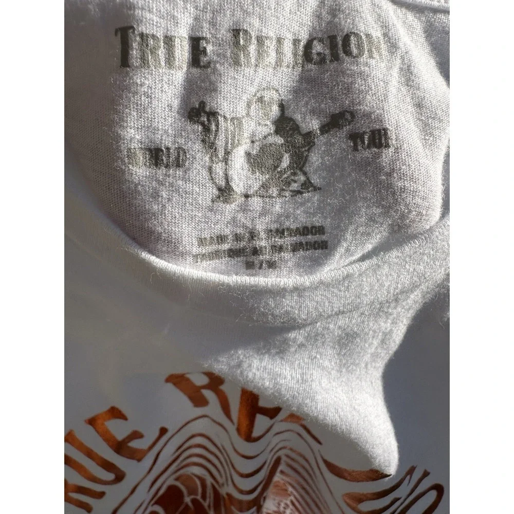 New TRUE RELIGION MEN Hitch Hike Buddah CREW NECK SHORT SLEEVE T-SHIRT  M Medium